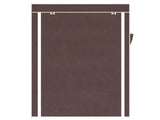 64" Portable Closet Storage Organizer Wardrobe Clothes Rack with Shelves Dark Brown 40344709