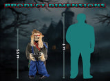 4.5ft Halloween Sitting Scarecrow Decoration with Red Light-Up Eyes, Sound-Activated Head Movement & 14917583