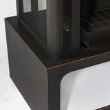 Steel wood outdoor fireplace garden wood burning chimney W853P166784