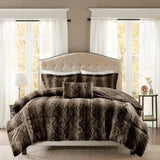 King 4PC Faux Fur Comforter Set B03596924