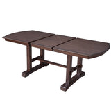 60"-78" Extendable Dining, Farmhouse Wooden Kitchen with Removable Leaf, Large Expanding N752P271802C