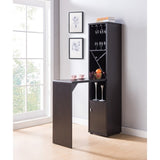 Bar Cabinet, Extended Table Kitchen Cabinet with Wine Bottle Compartment & Open Shelving, Red Cocoa B107130858