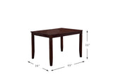 Modern Contemporary 5pc Dining Set Espresso Finish Unique Eyelet Back 4x Chairs Cushion Seats HS00F2232-ID-AHD
