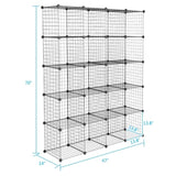 ZNTS 20-Cube Organizer Cube Storage Storage Shelves Wire Cube Storage Origami Shelves Metal Grid 30244313