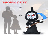 6Ft Halloween Inflatable Ghost Decor - Built-In Blower for Easy Installation, Shinning Module Lights 81686860
