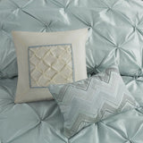 7 Piece Tufted Comforter Set Seafoam Cal King B03597128