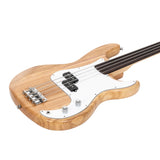 ZNTS Fretless Electric Bass Guitar Full Size 4 String for experienced Bass 32814801