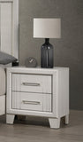 1pc Contemporary Two-Drawers Nightstand Bed Side Cabinet Wooden Furniture White/Beige Color B2741P330645