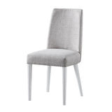 Taylor Chair With White Leg And Gray Fabric 28991-WHG