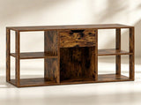 Cube Bookcase with Storage Drawer, Engineered Wood Open Cubby Organizer, 330 LBS Total Capacity 95985177