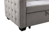 77 Inch Reversible Sectional Storage Sleeper Sofa Bed L-Shape 2 Seat Sectional Chaise With Storage W120343142