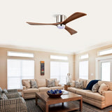52" Ceiling Fan with Lights Remote Control,Quiet DC Motor 3 Wood Blade Ceiling Fans 6 Speed 25445381
