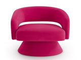 Modern Swivel Barrel Chair, Upholstered Velvet Round Accent Chairs,360 Degree Comfy Swivel Chair W2186P178776