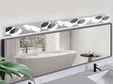 Modern 7-Light LED Vanity Light Fixture - Chrome Finish with Acrylic Light Shades - Energy-Efficient W1340P206817