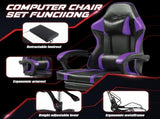 Video Game Chairs for Adults, PU Leather Gaming Chair with Footrest, 360&degSwivel Adjustable Lumbar 34429644