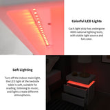 Nightstand LED Bedside Table Cabinet Lights Modern End Side with 2 Drawers for Bedroom W2178138722