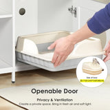 Cat litter box enclosure for bathroom, Hidden Litter Pet Washroom with Divider, Indoor Cat House for 03083383