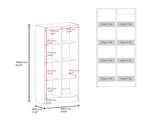 Flovilla Multistorage Cabinet with Shelves And Door for Storage, White B097P474299