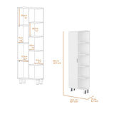 FM FURNITURE Randall Linen Cabinet, with 1 door and 9 shelves, White B128P321051