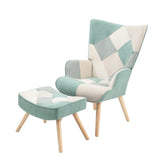 Accent Chair with Ottoman, Living Room Chair and Ottoman Set, Comfy Side Armchair for Bedroom, W56141241