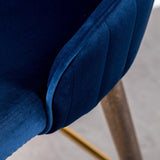 Leland Fabric Upholstered Counter Height Wingback Stools, Set of 2, Blue T2574P165106
