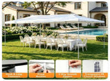 10x20ft Pop Up Canopy Tent with Detachable Sidewalls, 3-Level Adjustable Height Heavy Duty Metal 45626505