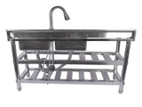 47.2 Inch Commercial Kitchen Prep & Utility Sink for Restaurant Kitchen Dual Bowl Style 99815903