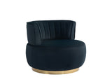 COOLMORE 360 Degree Swivel Cuddle Barrel Accent Sofa Chairs, Round Armchairs with Wide Upholstered, W395P145393