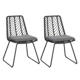 DEJA CHAIR,2PCS with 2 Cushions,Gray N762P240764E