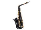 Be Brass Carving Pattern Pearl White Shell Button Saxophone with Strap Black 68095818