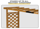 Raised Garden Bed with Trellis, Hanging Roof, Planter Box, Drainage Holes, Vertical Plant Container 20209216