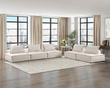Living Room Furniture Tufted Accent Chair with Bolster Pillow Beige Boucle Fabric Upholstered 1pc B011P180908