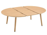 With a clever retractable mechanism, the Wood Grain MDF table top and light wood legs and has a W2920P420922
