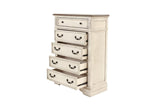 ZNTS Antique White Wooden Chest Of Drawers Bedroom Formal 1pc Chest Antique Walnut Top Storage Cabinet B011P236763