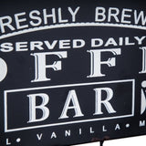 22.8x5.5x28.7" Black Floating Coffee Bar Shelf with Coffee Pod Holder, Hooks and Storage Shelf W2078P223138