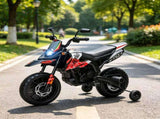 Red Kids Motorcycle Toy with Training Wheels Spring Suspension LED Light USB Music Feature for 79973446