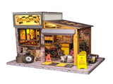 3d wooden puzzle for adults Moto Repair Garage book nook with lights model kit dollhouse DIY 49292481