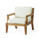 Outdoor Acacia Wood Patio Club Chair, Patio Furniture,Waterproof Thick Cushion Deep Seating for 70787.00BGE