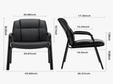 Executive Office Guest Chair - Stylish and Comfortable PU Leather Desk Chair with Lumbar Support and 17395275