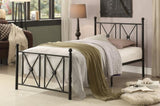 ZNTS Black Finish Metal Frame 1pc Twin Platform Bed Modern Traditional Bedroom Furniture B011P207849