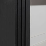 58in Modern Minimalist Black Wooden Console Table for Entryway, Living Room, and Hallway Versatile W2729P252797