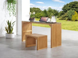 Natural Pine Dining Bench and Table Set Versatile Indoor Wood Furniture for Entryway, Living Room, W1758P292188