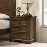 ZNTS Maderne Traditional Wood Panel Bed with Dresser, Mirror, Nightstand, Queen size T2574P204888