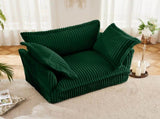 Slip-covered Armchair with 1 Big Back Cushion and 2 Big Toss Pillows, Single Deep Seat Comfy Single W3041P272937