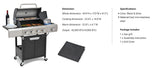 Propane Grill 4 Burner Barbecue Grill Stainless Steel Gas Grill with Side Burner for Outdoor BBQ, W1650P266370