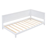 Twin Size Wood Daybed/Sofa Bed, White WF297689AAK