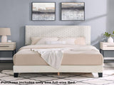 Findlay Plush 3D Upholstered Platform Bed in White Dove T2574P241780