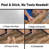 40 Pcs Wood Grain Self-Adhesive Peel And Stick Waterproof Wear Resistant Removable Floor Stickers 84562648