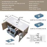 48" Floating Bathroom Vanity with Sink, Modern Wall-Mounted Bathroom Storage Vanity Cabinet with W1573P152702