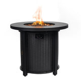 ZNTS 30inch Propane Round Fire Table 40000BTU Propane Fire Pit Table W853130169